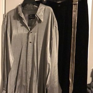 Silk shirt , valor pant, w matching belt